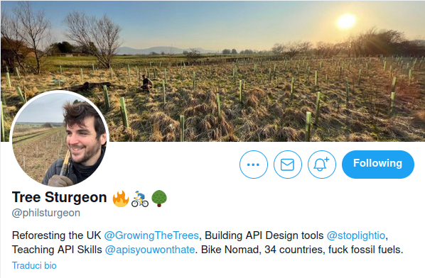 Phil Sturgeon Twitter profile